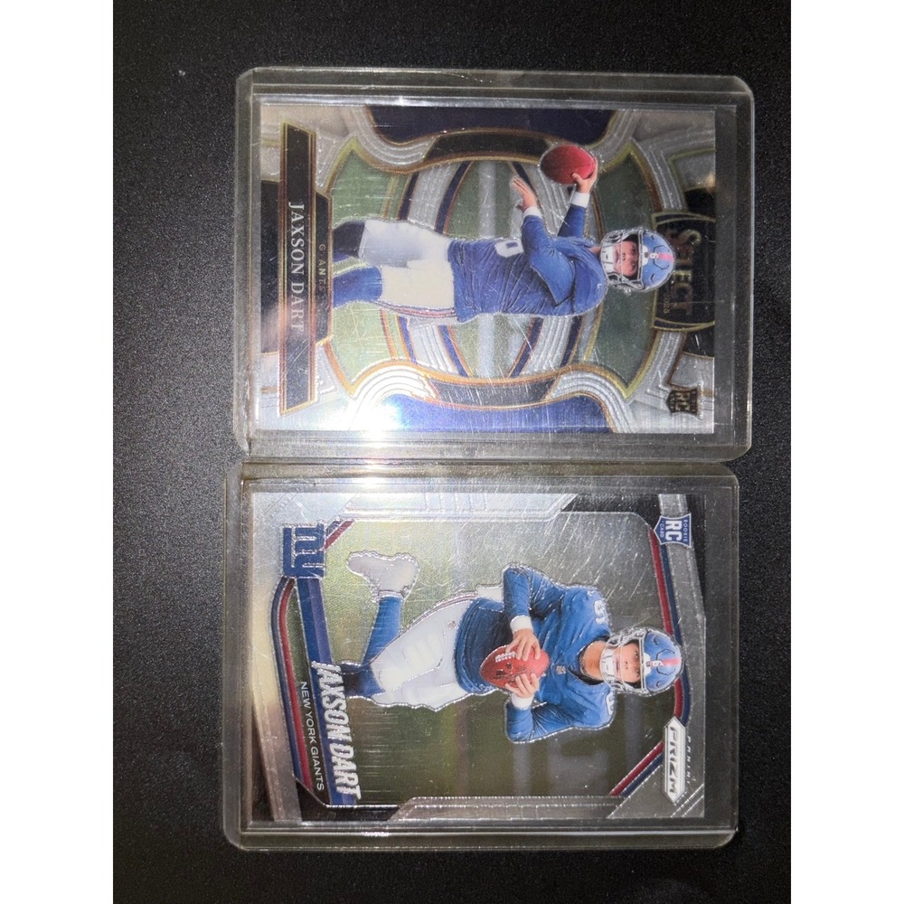 Jaxson Dart 2025 2-Card Rookie Lot: Select Concourse #93 + Prizm #332
